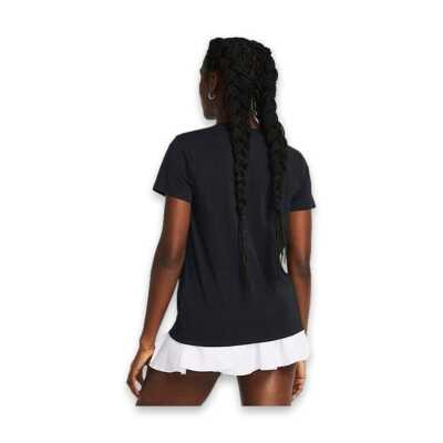 Under Armour 1383648 Ua Rival Core Ss Siyah Kadın T-Shirt - 1