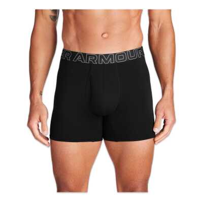 Under Armour 1383889 Ua Performance Cotton Solid 6 In 3Pk Boxer Siyah Erkek Iç Giyim - Under Armour (1)
