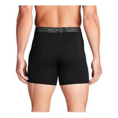 Under Armour 1383889 Ua Performance Cotton Solid 6 In 3Pk Boxer Siyah Erkek Iç Giyim - 3