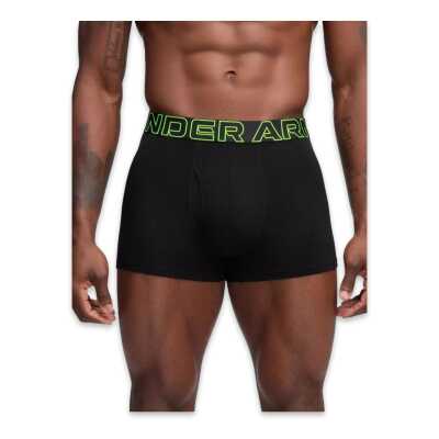 Under Armour 1383891 Ua Performance Cotton Solid 3 In 3Pk Boxer Siyah Erkek Iç Giyim - Under Armour (1)