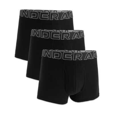 Under Armour 1383891 Ua Performance Cotton Solid 3 In 3Pk Boxer Siyah Erkek Iç Giyim - Under Armour