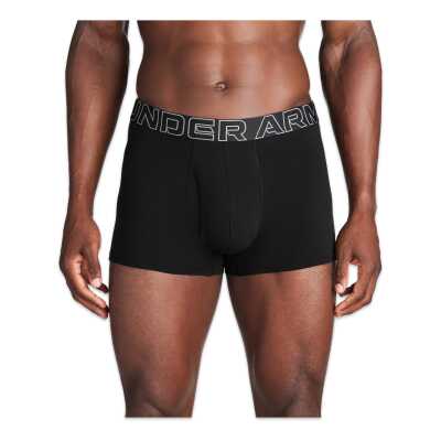 Under Armour 1383891 Ua Performance Cotton Solid 3 In 3Pk Boxer Siyah Erkek Iç Giyim - Under Armour (1)