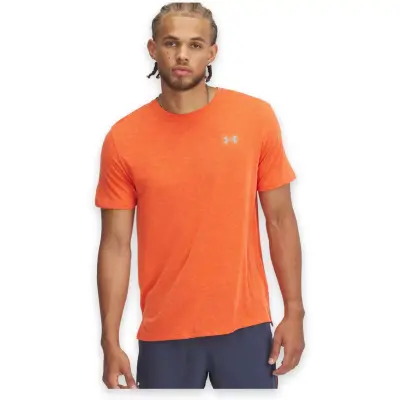 Under Armour 1386681 Ua Launch Camo Sleeve Turuncu Erkek T-Shirt 