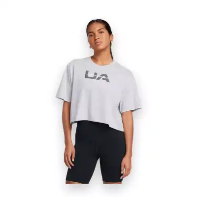 Under Armour 1386846 Ua Boxy Crop Branded Ss A.Gri Kadın T-Shirt - 1