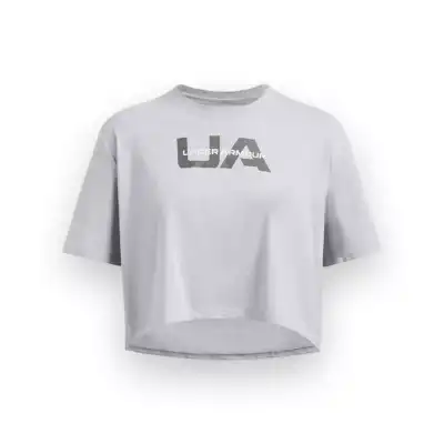 Under Armour 1386846 Ua Boxy Crop Branded Ss A.Gri Kadın T-Shirt - 3