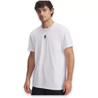 Under Armour 1387107 Ua Curry Hvyweight Logo Tee Beyaz Erkek T-Shirt 