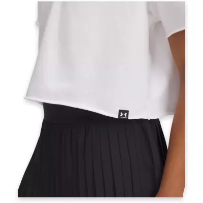 Under Armour 1389639 Ua Icon Terry Polo Beyaz Kadın T-Shirt - 3