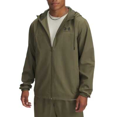 Under Armour 1390149 Ua Rival Wvn Windbreaker Haki Erkek Ceket - 3