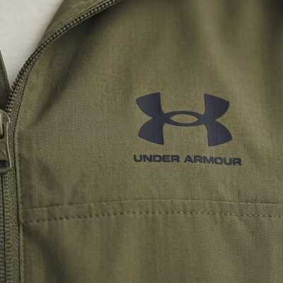 Under Armour 1390149 Ua Rival Wvn Windbreaker Haki Erkek Ceket - 5