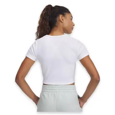 Under Armour 6000264 Ua Rival Rib Baby Tee Beyaz Kadın T-Shirt - 2