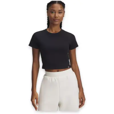 Under Armour 6000264 Ua Rival Rib Baby Tee Siyah Kadın T-Shirt - 1