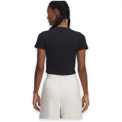 Under Armour 6000264 Ua Rival Rib Baby Tee Siyah Kadın T-Shirt - 2