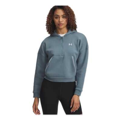 Under Armour 6003707 Rival Flc Piped Hz Hoodie Mavi Kadın Sweatshirt - 1