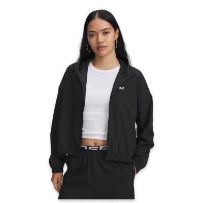 Under Armour 6004849 Ua Rival Woven Jkt Hd Siyah-Beyaz Kadın Ceket - Under Armour