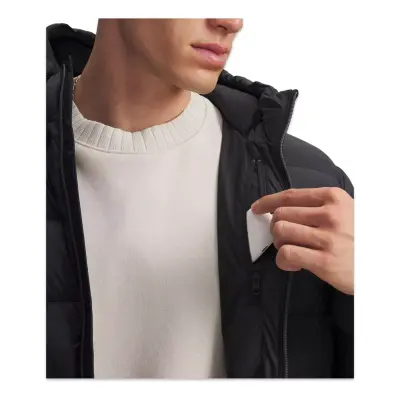 Under Armour 6006360 Ua Sportswear Puff Jkt Siyah-Beyaz Erkek Mont - 4