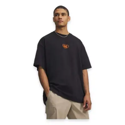 Under Armour 6009329 U M Hwt Hoops Photoreal Ss Siyah Erkek T-Shirt - 1