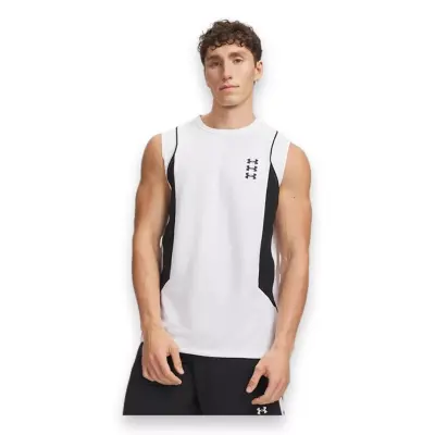 Under Armour 6010919 Curry Training Tank Beyaz-Siyah Erkek Atlet - 1