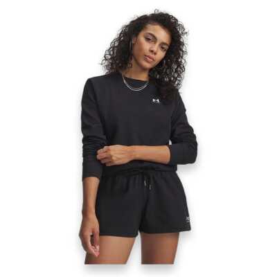 Under Armour 6011016 Sport Terry Crew Siyah Kadın Sweatshirt - Under Armour
