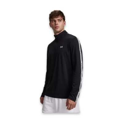 Under Armour 6012357 Ua Tech Taping 1/2 Zip Siyah Erkek Sweatshirt - Under Armour
