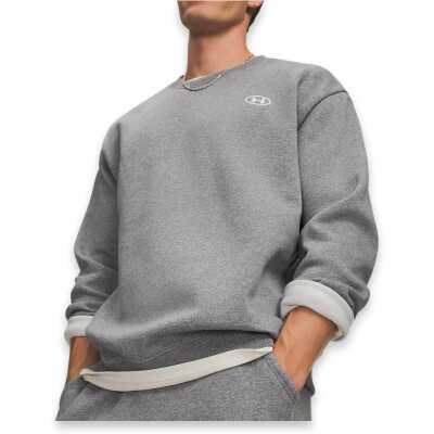 Under Armour 6013447 Ua Rıval Flc Crew Gri Erkek Sweatshirt - 3
