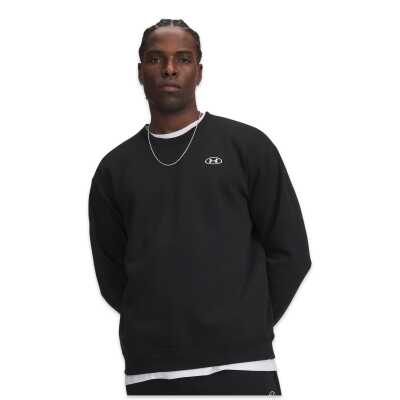 Under Armour 6013447 Ua Rıval Flc Crew Siyah Erkek Sweatshirt - Under Armour