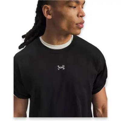 Under Armour 6013618 Ua M Hwt Metal Logo Ss -T Siyah Erkek T-Shirt - 3