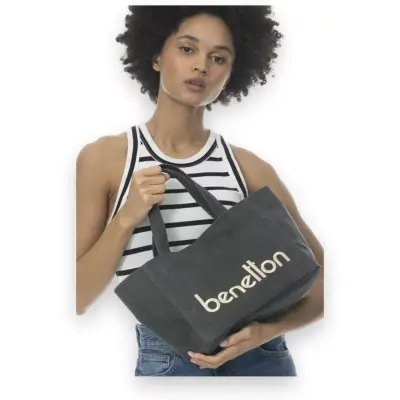 Benetton Bnt_1102 El 20X27X15 Siyah Kadın Çanta - 3