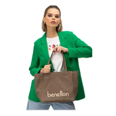 United Colors Of Benetton Bnt_1163 29X31X16 Omuz Kahverengi Kadın Çanta - 2
