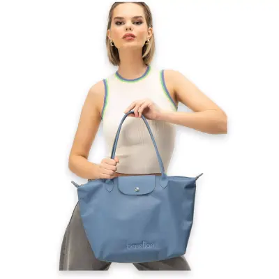 United Colors Of Benetton Bnt_1355 33X30X18 Omuz Mavi Kadın Çanta - 2