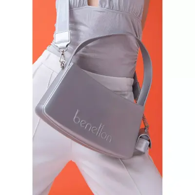 Benetton Bnt_1467 26X15X8 El Gümüş Kadın Çanta - 2