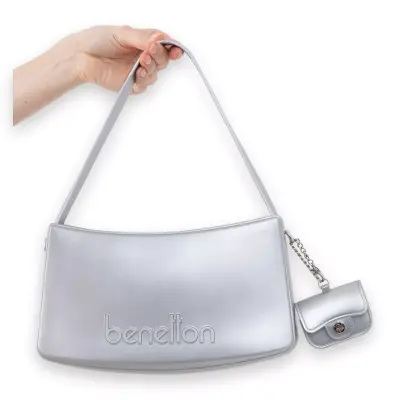 Benetton Bnt_1467 26X15X8 El Gümüş Kadın Çanta - 4