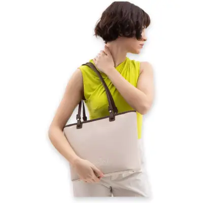 United Colors Of Benetton Bnt_1583 26X30X12 Omuz Bej Kadın Çanta - 2
