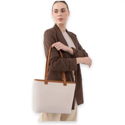 United Colors Of Benetton Bnt_1583 26X30X12 Omuz Bej Kadın Çanta - 2