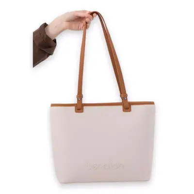 United Colors Of Benetton Bnt_1583 26X30X12 Omuz Bej Kadın Çanta - 3