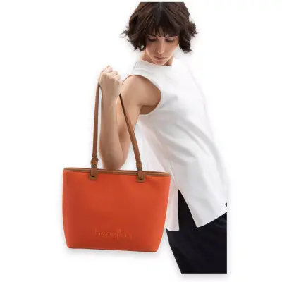 United Colors Of Benetton Bnt_1583 26X30X12 Omuz Turuncu Kadın Çanta 