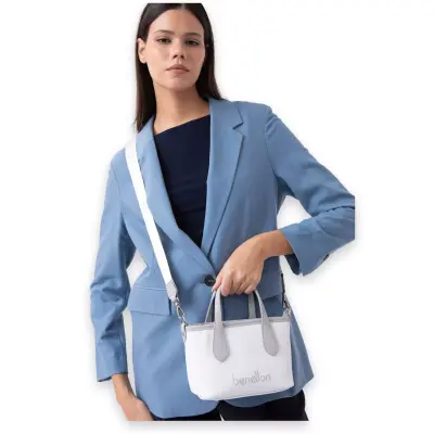 United Colors Of Benetton Bnt_1598 15X18X11 El Beyaz Kadın Çanta 