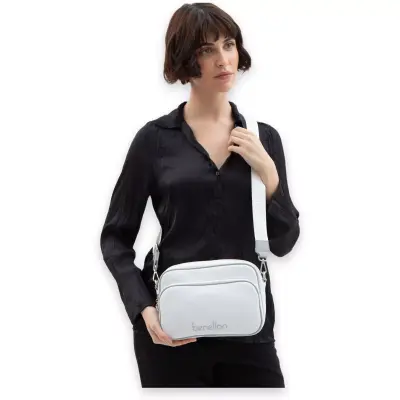 United Colors Of Benetton Bnt_1599 15X18X11 Omuz Beyaz Kadın Çanta - 1