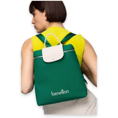 United Colors Of Benetton Bnt_1608 30X27X10 Sirt Yeşil Kadın Çanta 