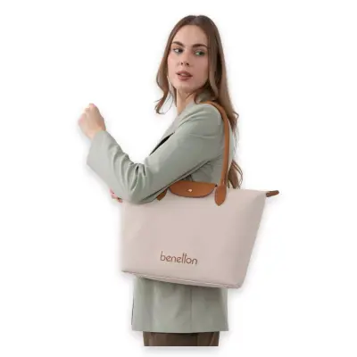 United Colors Of Benetton Bnt_1611 28X31X13 Omuz Bej Kadın Çanta - 1
