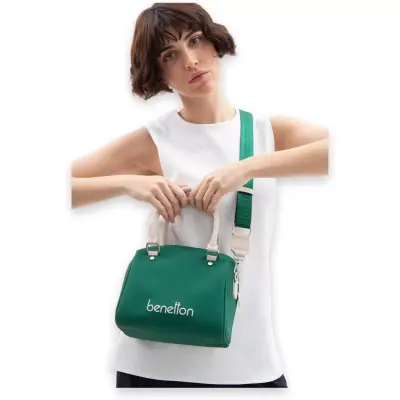 Benetton Bnt_1618 17X21X14 El Yeşil Kadın Çanta - 1