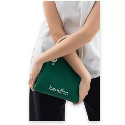 Benetton Bnt_1618 17X21X14 El Yeşil Kadın Çanta - 2