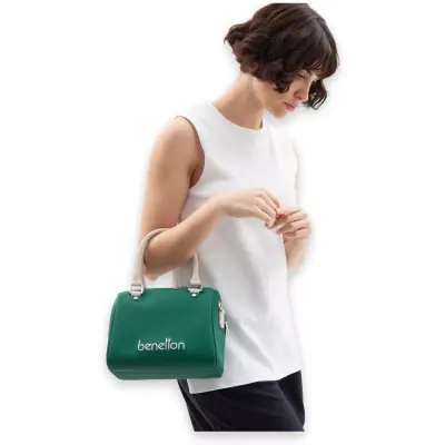 Benetton Bnt_1618 17X21X14 El Yeşil Kadın Çanta - 3
