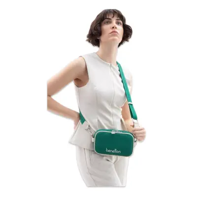 United Colors Of Benetton Bnt_1626 Omuz 20X12X7 Yeşil Kadın Çanta - 2