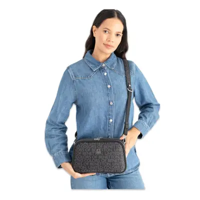 United Colors Of Benetton Bnt_1638 16X25X9 Omuz Siyah Kadın Çanta - benetton (1)