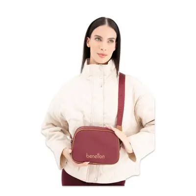 United Colors Of Benetton Bnt_1648 15X20X8 Çapraz Bordo Kadın Çanta 