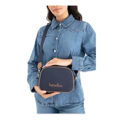 United Colors Of Benetton Bnt_1648 15X20X8 Çapraz Lacivert Kadın Çanta 