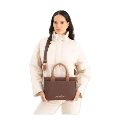 United Colors Of Benetton Bnt_1649 20X25X6 Omuz Kahverengi Kadın Çanta - benetton (1)