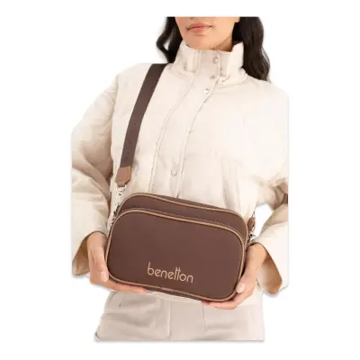 United Colors Of Benetton Bnt_1653 17X22X7,5 Omuz Kahverengi Kadın Çanta 