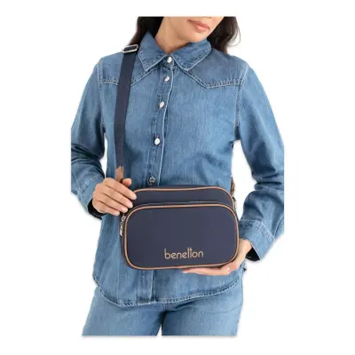 United Colors Of Benetton Bnt_1653 17X22X7,5 Omuz Lacivert Kadın Çanta - 1