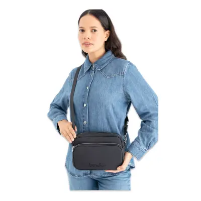 United Colors Of Benetton Bnt_1653 17X22X7,5 Omuz Siyah Kadın Çanta - benetton (1)